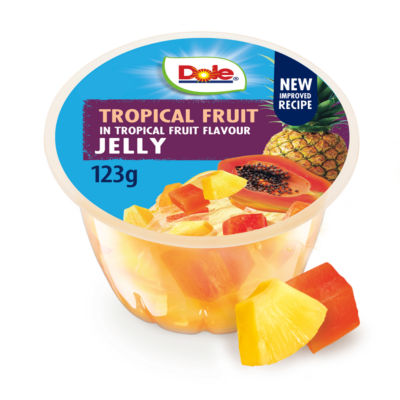Dole tropical fruit jelly pot 123g - British product