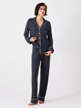 John Lewis Soft Modal Jersey Pyjama Set with Straight Fit Bottoms and Button-Through Top- Buy online at McGrocer