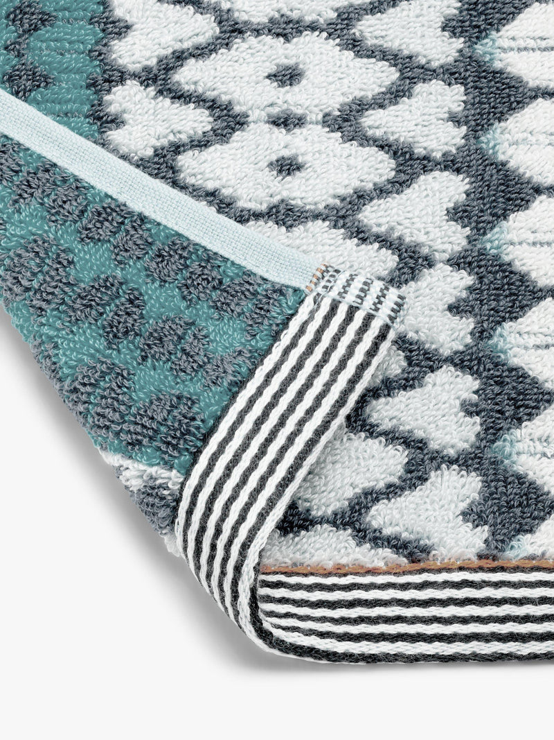 Margo Selby Bath Towel Blue 130x70cm, imported from the UK