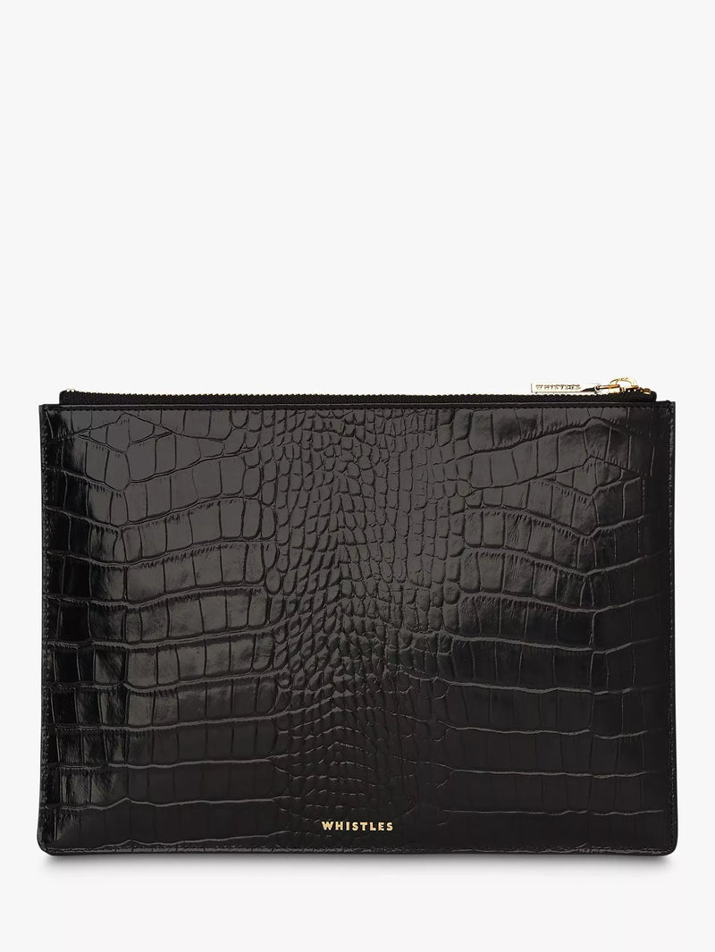 Whistles shiny croc leather purse, imported from the UK