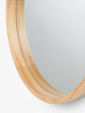 John Lewis Scandi round oak wood wall mirror - British product