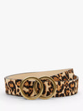 John Lewis double O ring leather belt leopard, imported from the UK
