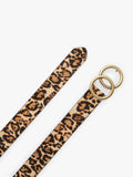 John Lewis double O ring leather belt leopard, imported from the UK