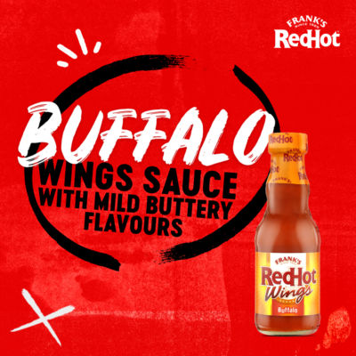 Frank's RedHot Buffalo Wings hot sauce 148ml - British product