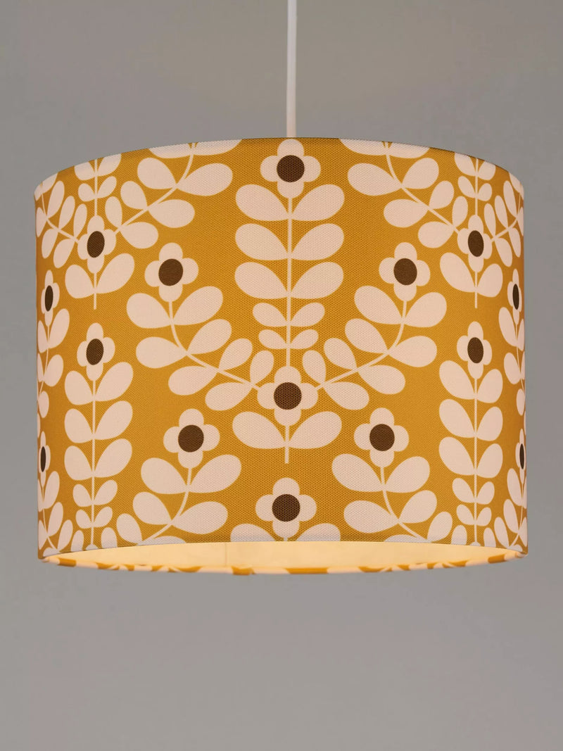 Orla Kiely Juniper Stem lampshade in yellow - British product