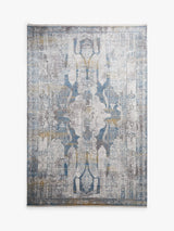 John Lewis Gooch Luxury Distressed Ornate Rug, Blue, 160 x 230cm- Buy online at McGrocer