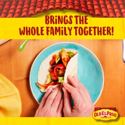 Old El Paso flour tortillas 326g pack, imported from the UK