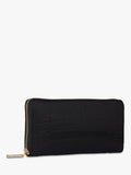 Whistles black leather long purse shiny croc, imported from the UK