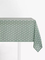 John Lewis John Lewis Wipe Clean PVC Spot Print Tablecloth, Dusty Green- Buy online at McGrocer