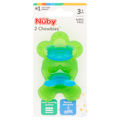 Nuby 2 Chewbies baby teether, imported from the UK