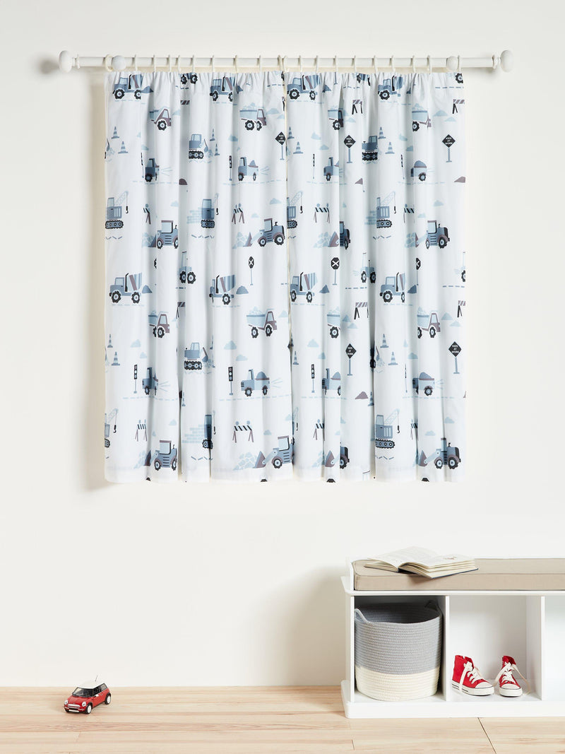 John Lewis construction print children's curtains with blackout lining (British brand)
