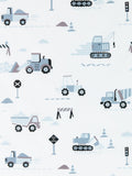 John Lewis construction print children's curtains with blackout lining (British brand)