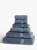 John Lewis Egyptian Cotton Face Cloth (Set of 2), Dark Blue