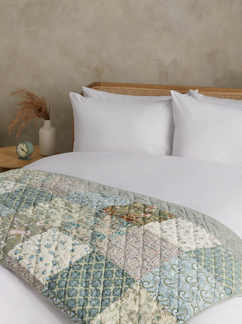 John Lewis Tilly quilt in blue super king size, UK version