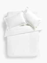 John Lewis John Lewis Amelia Pure Cotton Embroidered Sateen Duvet Cover Set, 400 Thread Count- Buy online at McGrocer