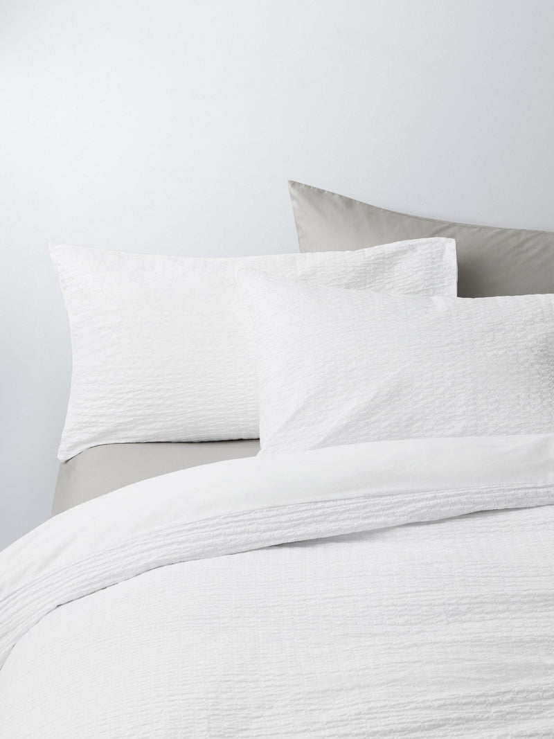 John Lewis ANYDAY stripe seersucker bedding set super king, UK version