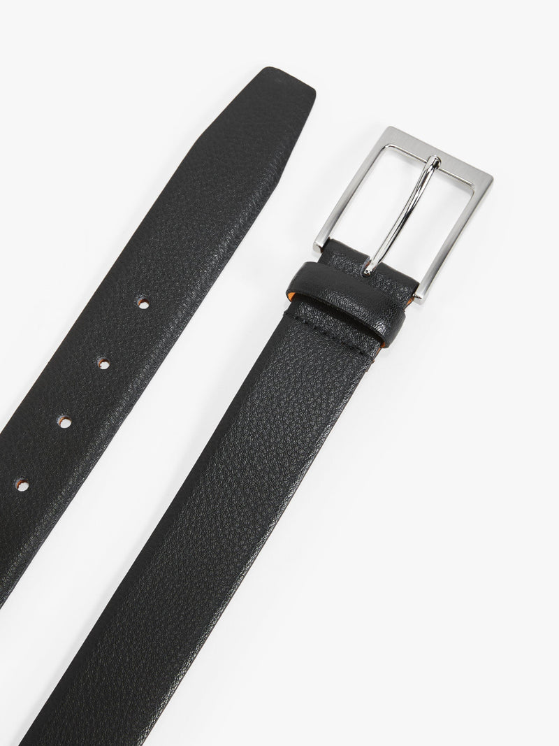 John Lewis black grain leather belt 35mm, UK version