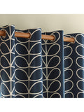 Orla Kiely Linear Stem eyelet curtain pair (British brand)