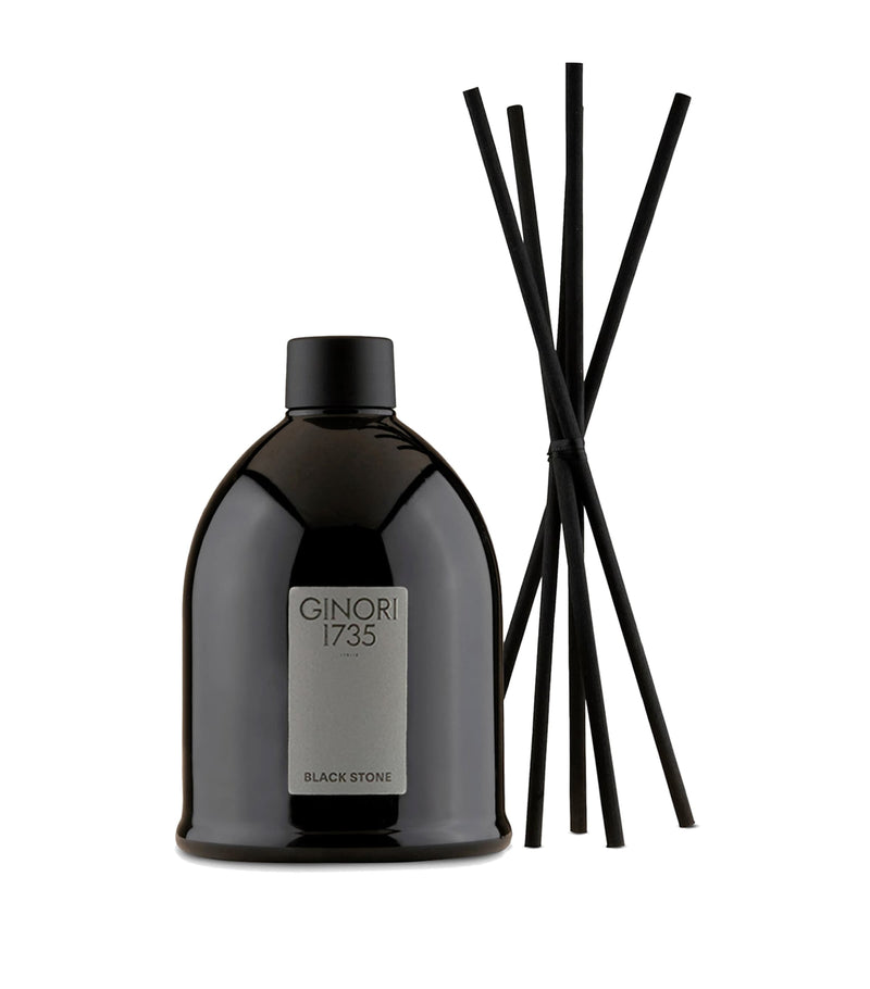 GINORI 1735 Black Stone Reed Diffuser with clove nutmeg musk scent 400ml, UK version