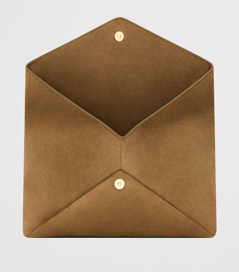 Saint Laurent Cassandre suede envelope pouch (British brand)