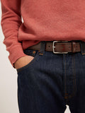 John Lewis belt brogue detail leather 35mm (British brand)