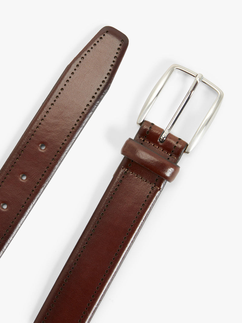 John Lewis belt brogue detail leather 35mm (British brand)