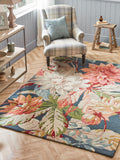Sanderson Dhalia Rosehip floral rug 200x140cm - British product