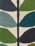 Orla Kiely Linear Stem wool rug, imported from the UK