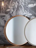 Gallery Direct Keaton round wood mirror 100cm (British brand)