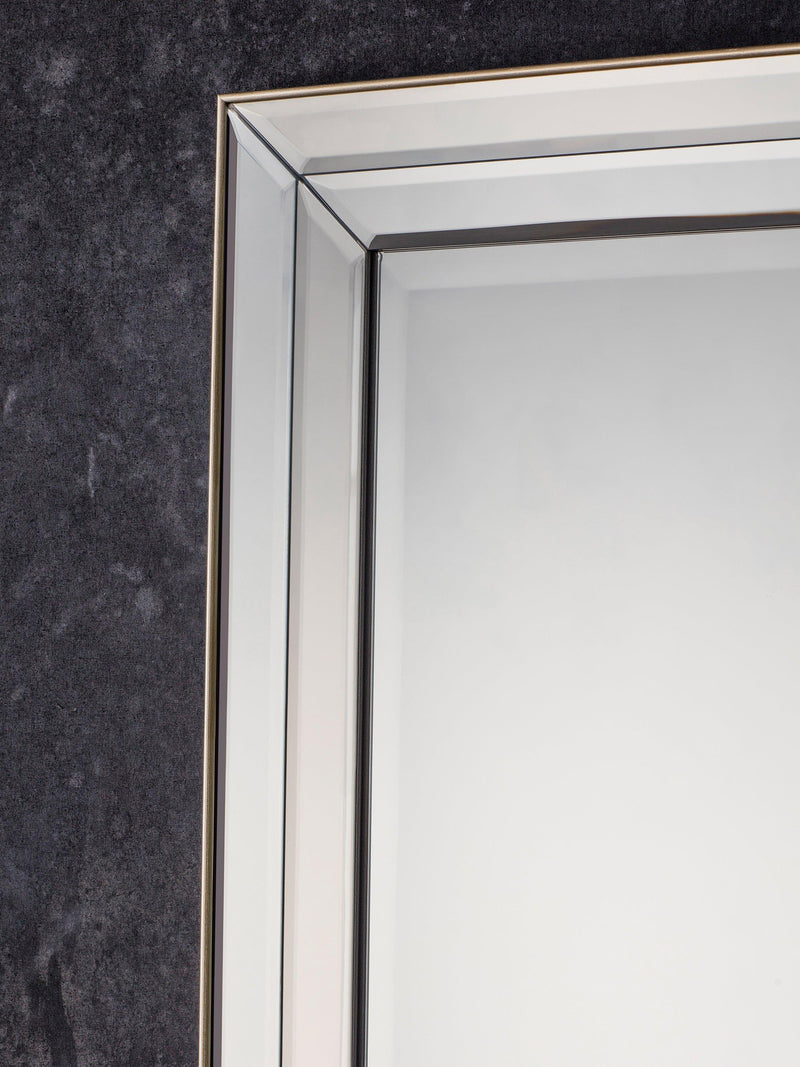 Gallery Direct Roswell bevelled glass wall mirror 100x80cm, UK version