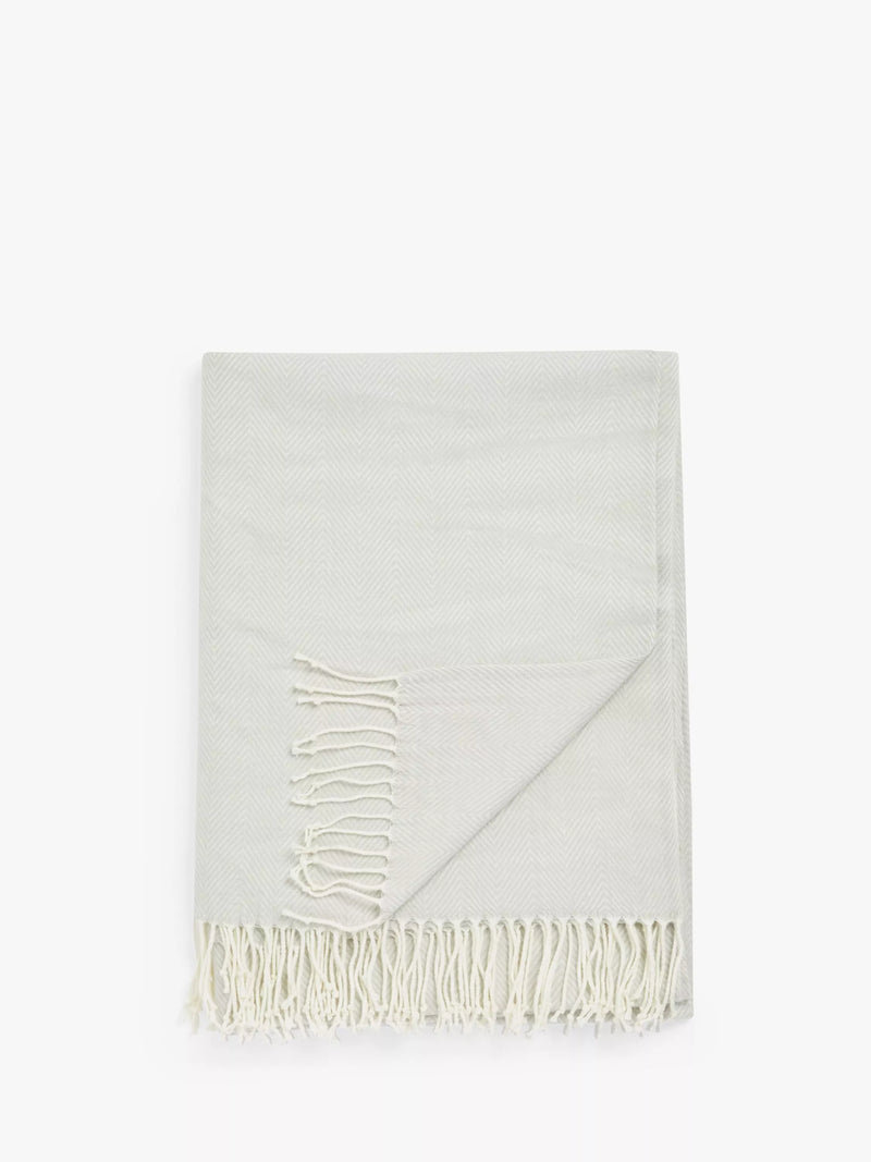 John Lewis herringbone throw blanket 150x200cm - British product