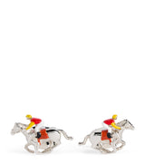 Harrods Deakin & Francis Sterling Silver Horse and Jockey Cufflinks- Buy online at McGrocer