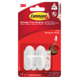 Command Small white general Hook 2PK