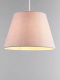 John Lewis Sophia Pure Linen Tapered Lampshade, Ash Rose, Dia.25cm