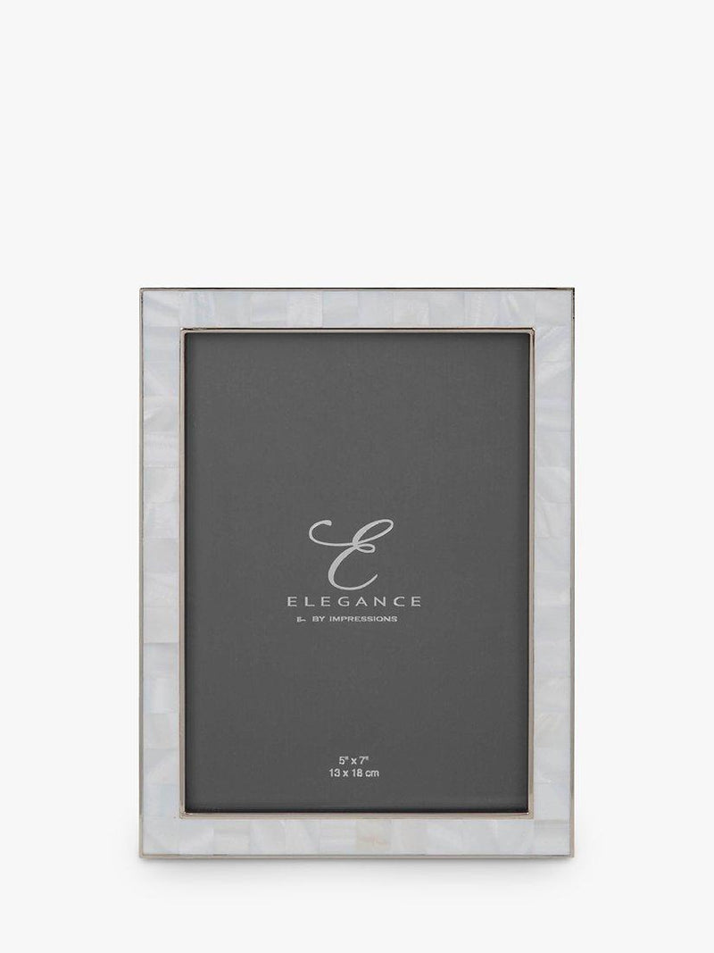 Elegance by Impressions Mother Of Pearl Photo Frame White - British product