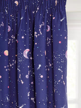 John Lewis John Lewis Glow in the Dark Constellation Print Pencil Pleat Blackout Children's Curtains, Blue, 117cm x 182cm- Buy online at McGrocer