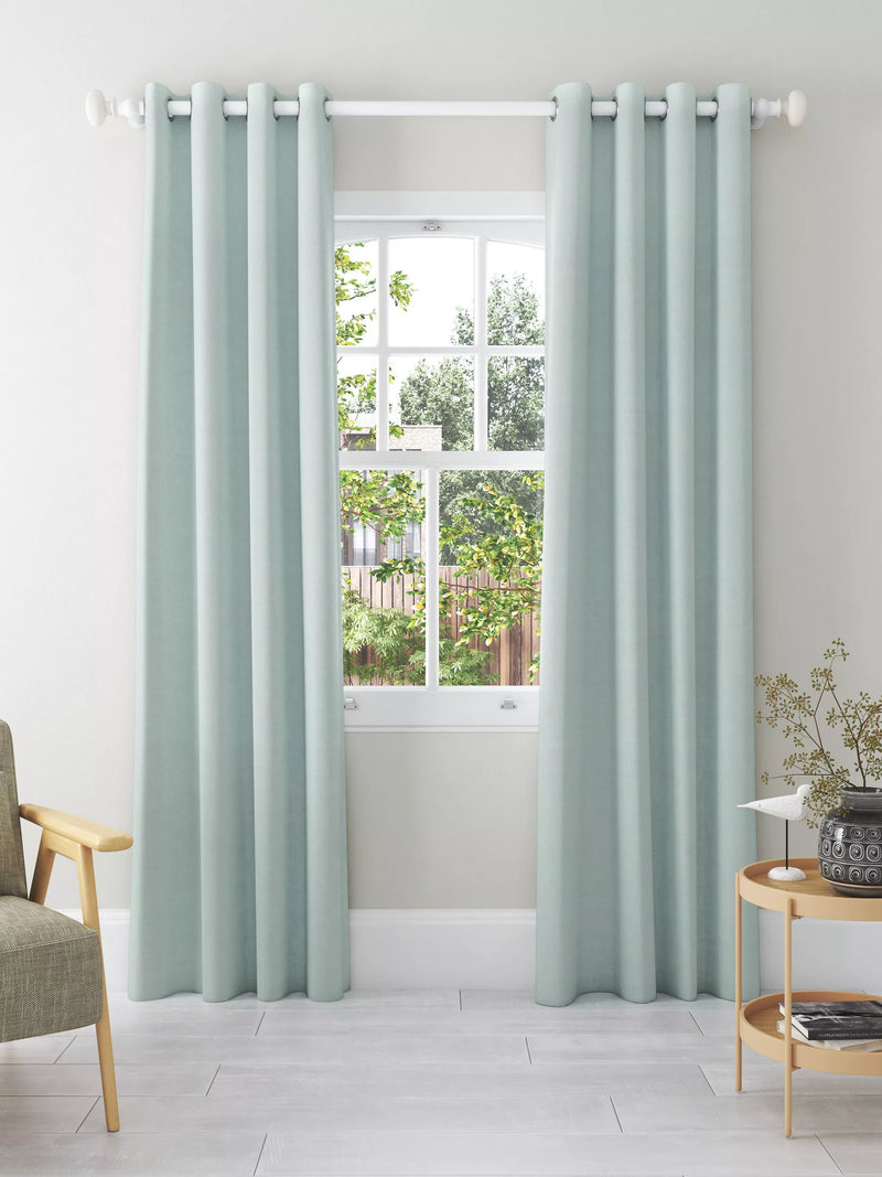 John Lewis Textured Weave Pair Blackout Lined Eyelet Curtains - 274cm Drop