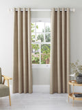 John Lewis Textured Weave Pair Blackout Lined Eyelet Curtains - 274cm Drop