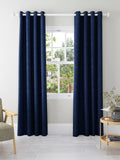 John Lewis Textured Weave Pair Blackout Lined Eyelet Curtains - 274cm Drop