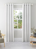 John Lewis Textured Weave Pair Blackout Lined Eyelet Curtains - 274cm Drop