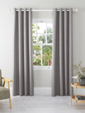 John Lewis Textured Weave Pair Blackout Lined Eyelet Curtains - 274cm Drop