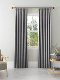 John Lewis Textured Weave Pair Blackout Lined Pencil Pleat Curtains