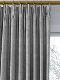 John Lewis Herringbone Weave Pair Lined Pencil Pleat Curtains, Slate, W167 x Drop 182cm
