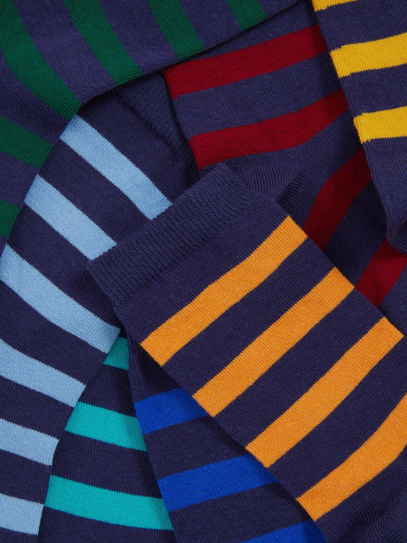 John Lewis kids rugby stripe socks pack of 7, UK version