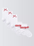 John Lewis Children's Gingham Trim Socks Pack of 5