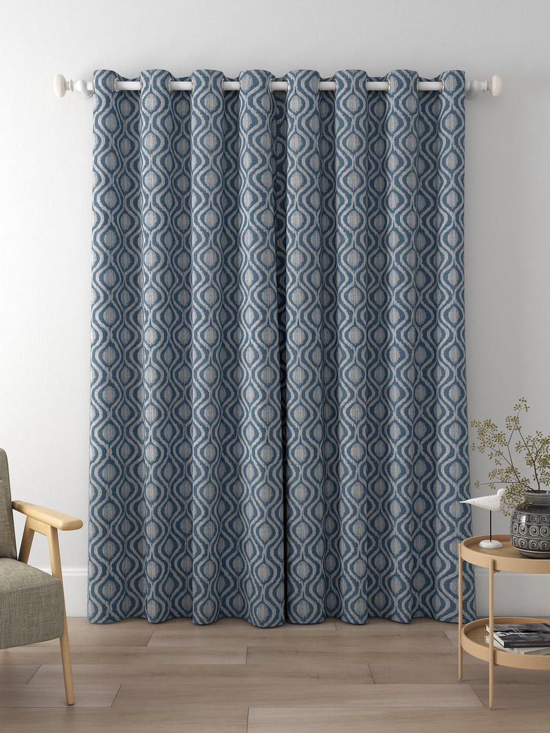 John Lewis Trellis Weave curtains Bluestone 167x137cm, UK version