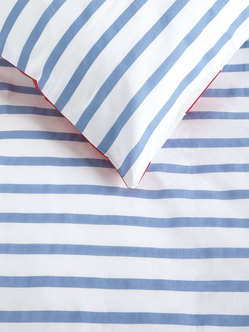 John Lewis reversible cotton duvet cover set with stars and stripes design, single size, UK version