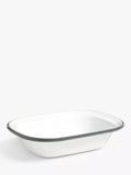 John Lewis enamel pie dish in white and navy, UK version