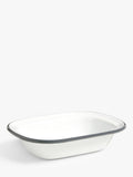 John Lewis enamel pie dish in white and navy, UK version