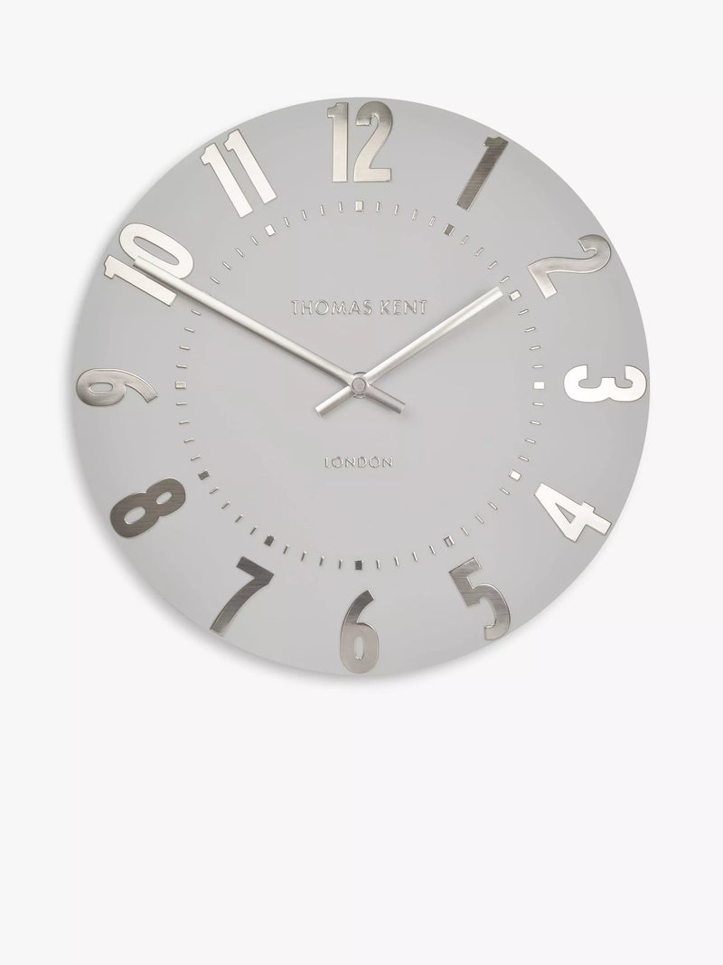 Thomas Kent Mulberry wall clock with Arabic numerals - British product